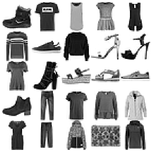 Visual of Fashion MNIST